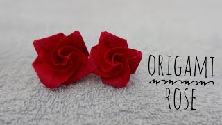 Origami Rose / How to make an origami Rose / Easy origami tutorial