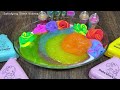 COLORFUL SLIME I Mixing makeup, Clay, and More into Glossy Slime I Relaxing slime videos#part4