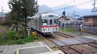 長野電鉄屋代線松代駅 屋代行き3500系進入