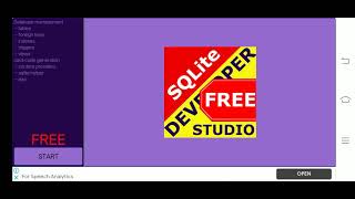 How to create a database and database table in SQLite Developer Studio.