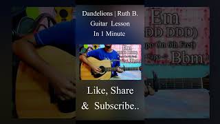 Dandelions | Ruth B. | Guitar Lesson #shorts #youtubeshorts #shortvideo #trending