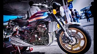 Kawasaki Z900RS DOREMI Z1 Style 4本出しマフラーに面白2本ショック仕様