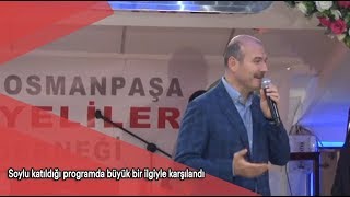 Soylu katıldığı programda büyük bir ilgiyle karşılandı