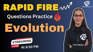 Evolution Rapid Fire Questions Practice #csirnetlifescience