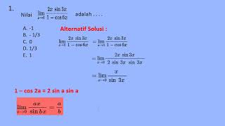 Bgn 3 Soal dan Alternatif solusi Limit Fungsi Trigonometri