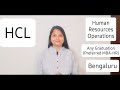 HCL :- Human Resources Operations