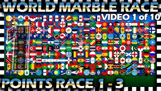 World Marble Race - Points Race 1-3 of 30 - Video 1 of 10 - Algodoo