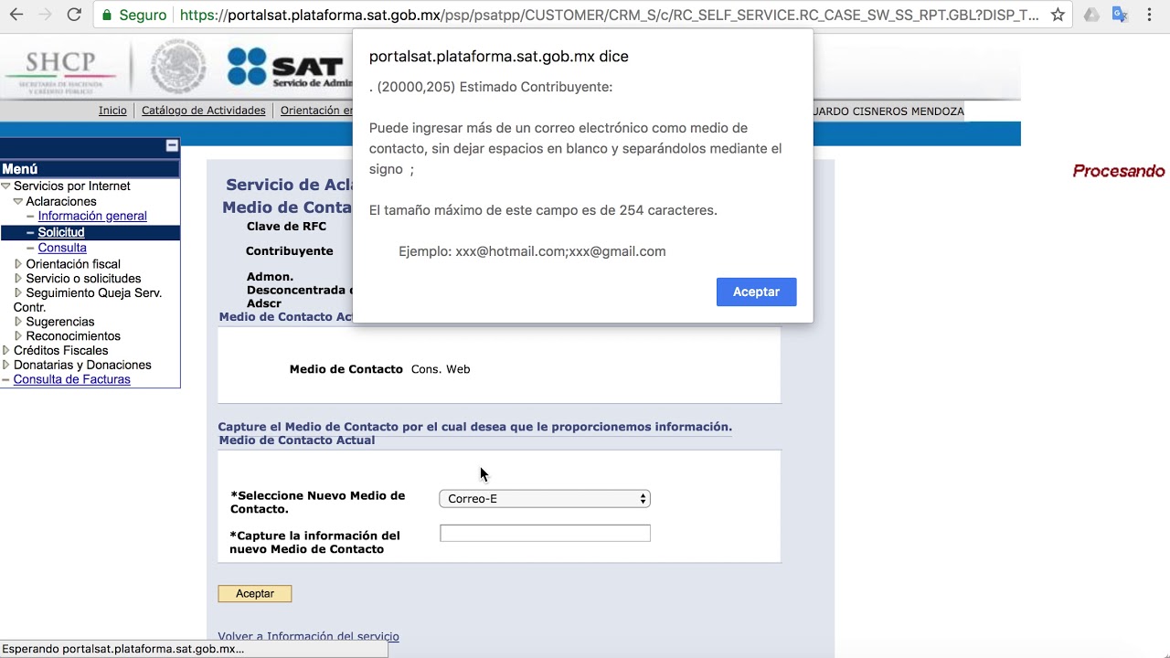 Como Solicitar Una Aclaración En La Página Del SAT - YouTube