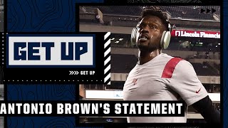 Discussing the statement Antonio Brown released after he left the field vs. Jets