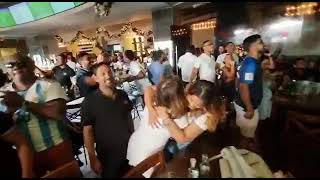 CRAZY SCENES in restaurant as fans celebrate Argentina WINNING WORLD CUP!