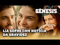 NOVELA GÊNESIS: Lia sofre com noticia da gravidez de Bila