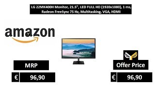 LG 22MK400H Monitor, 21.5, LED FULL HD (1920x1080), 1 ms