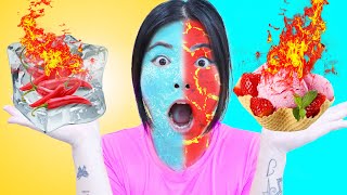 RED VS BLUE CHRISTMAS CHALLENGE FOR 24 HOURS | LAST TO STOP MAKING ONE COLOR FOOD WINS