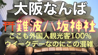 ウイークデーなのに、ここもインバウンドで賑わう大阪なんば「難波八坂神社」　　　　　2024年5月16日