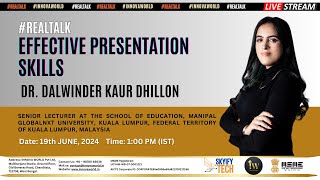 How to make Effective presentation skills by Dr. Dalwinder Kaur Dhillon || #innovaworld #realtalk