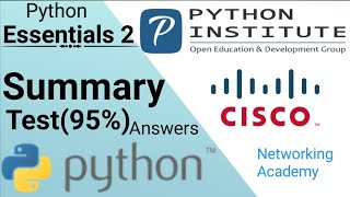 Python Essentials - 2 || Summary Test (100%) Answers || Netacad || Cisco || PE2- Summary Test