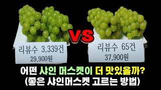 네이버판매 1위 샤인머스켓 vs 더 비싼 샤인머스켓 - ( 맛 좋은 샤인머스켓 고르는 방법 )