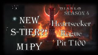 NEW S-TIER?! ROGUE Tier 100 Pit in 6 Minutes! - Diablo IV Season 4 Heartseeker V