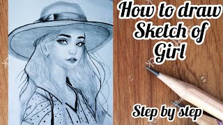 how to draw drawing of girl |step by step| #girlsketchdrawing #sketching #trending #art #viralvideo