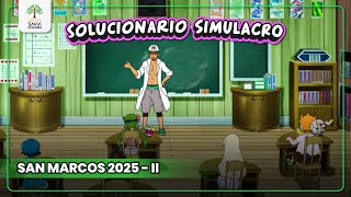 🔴 SOLUCIONARIO SIMULACRO SAN MARCOS 2025 - II