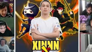 Reaksi pro player dan streamer ketemu XINN di ranked. Player moba