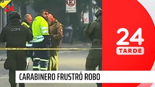 Tendría 13 años: intentó asaltar a mujer pero carabinero frustró robo | 24 Horas TVN Chile