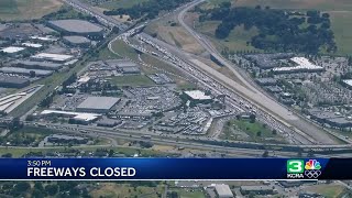 Eastbound I-80 closed in Solano County after CHP standoff with suspect