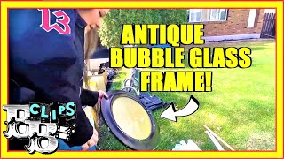 WE FOUND AN ANTIQUE BUBBLE-GLASS FRAME AT THIS GARAGE SALE!