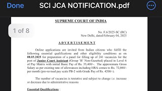 SCI JCA NOTIFICATION OUT 🔥 | sci JCA recruitment out | SCI JCA vacancy 2025 | sci jca exam pattern