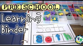 Preschool & Toddler Learning Binders
