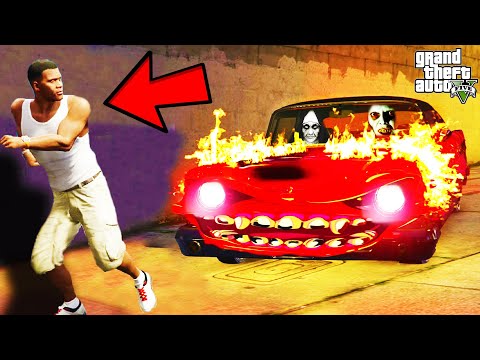 Franklin Trapped The Spirit of Cursed Car in GTA 5 SHINCHAN and CHOP