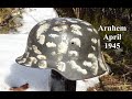 The winter camouflage helmet of soldier Krönert - Found in Arnhem in April 1945 - Virtual museum