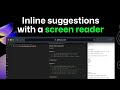 Using GitHub Copilot Inline Suggestions with a screen reader | Tutorial | Accessible coding