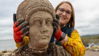 Incredible rare Roman statues found in HS2 dig