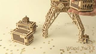 Wood trick  Review of model 'Crane' 3D puzzle Wooden Model KIT