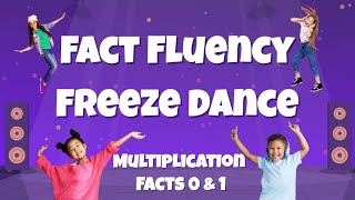 Fact Fluency Freeze Dance - Multiplication Facts 0 & 1 - Grade 3 Brain Break