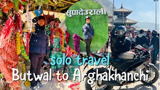 Butwal to Arghakhanchi || Solo travel #100kviewsubscriber #motovlogining #travel vlogs#viralvideo