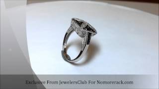 JewelersClub 1ct Black and White Diamond Ring