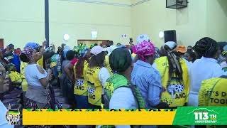 ANC Secretary General Fikile Mbalula addresses community members at Luzuko Philippi, Western Cape