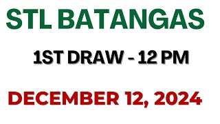 STL Batangas Draw result today live 12:00 PM 12 December 2024