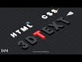 Create 3D Isometric Text using HTML CSS only - No External Library
