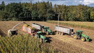 4K | Siláže 2022 - Claas Jaguar 980, 7x John Deere, 4x Fliegl, 2x Pöttinger Jumbo 10010 Combiline