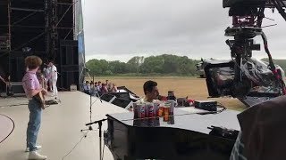 Bohemian Rhapsody  live aid rehearsals on set