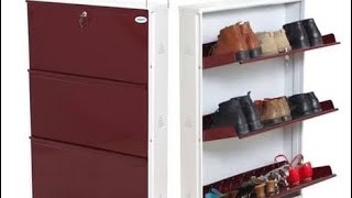 SHOE DEN, space saving shoe rack, metal shoe rack,sleek shoe rack, shoe rack,