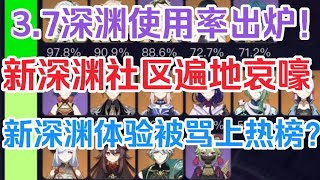 3 7深渊使用率出炉~神鹤万心断层登顶！新深渊骂声一片！