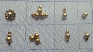 Aari work buttas designs for beginners | simple  and easy buttas using beads