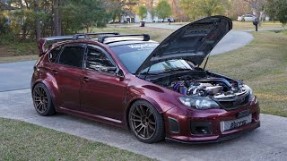 800HP SUBARU STI TURNED UP ON 45PSI (LOUD TURBO NOISES)