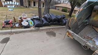 Trash Truck Pickup Huge Bulky Garbage Pickup | 4K UHD ASMR