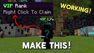 How to Make Claimable Ranks In Minecraft Server! | Right Click to Claim Vouchers Tutorials!