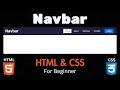 Navigation Bar HTML And CSS Tutorial For Beginners | Navbar Design | Web Design